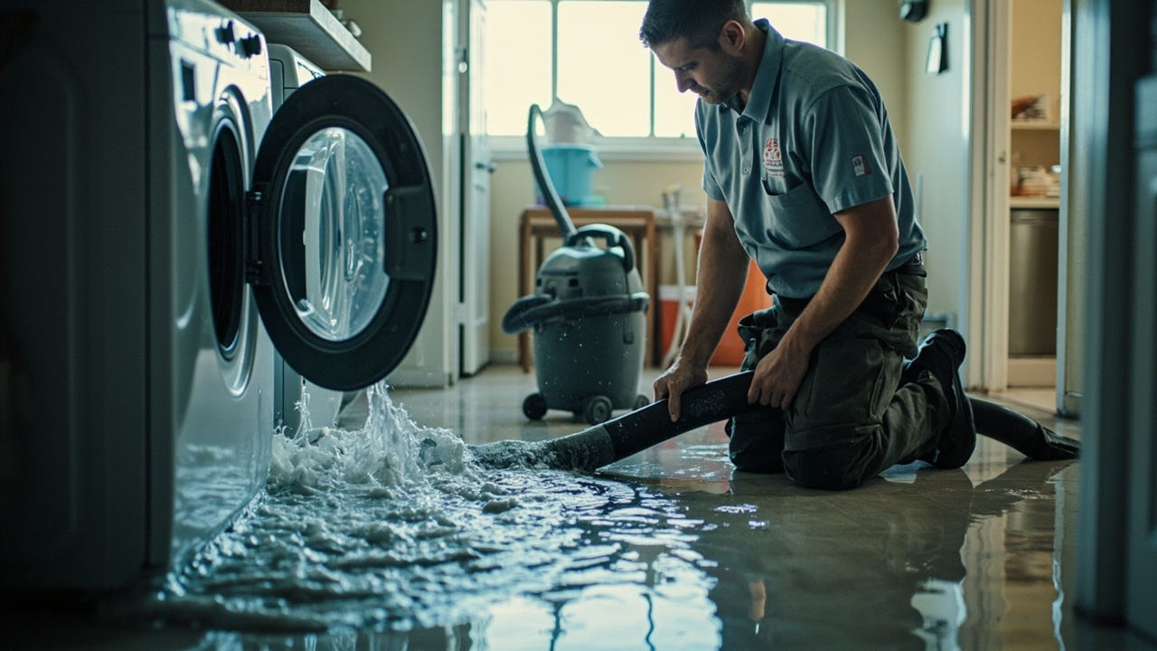 How Professional Washer Water Damage Restoration Stops the Spread