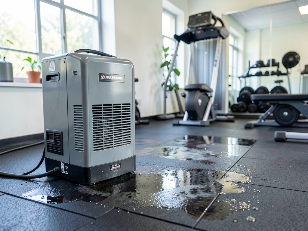 Cleaning Up Water Damage Under the Rubber Flooring of Your Home Gym